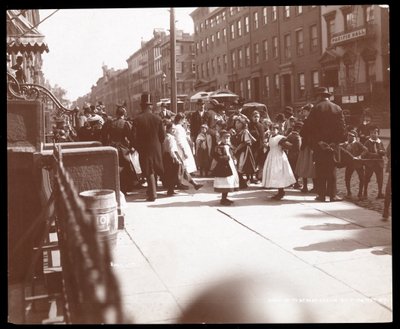 New Yorker Straßenszene, 1898 von Byron Company